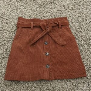 Windsor New with Tags Brown Corduroy Button-Front Skirt